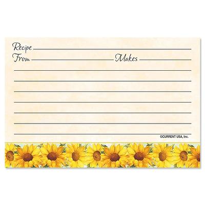 Meadowsweet Kitchens Recipe Card Set - 40 Double Sided Recipe Cards 4 x 6  Inch, Perfect Size Blank Cards for a Recipe Card Box, Make Your Own