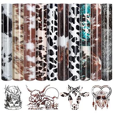 Tintnut Cowhide HTV Vinyl - 10 Sheets 12 x 10 inches Brown Heat Transfer  Vinyl Animal Printed Patterned HTV Iron on Vinyl for T-Shirts DIY  Compatible with Cricut or Silhoutte Cameo - Yahoo Shopping