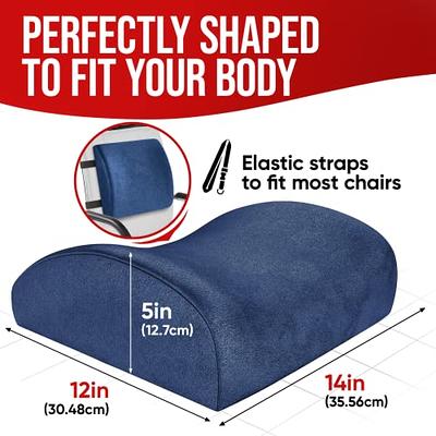 FORTEM Lumbar Support Office Chair, Lumbar Support Pillow for Car, Office  Chair Back Support, Lumbar Pillow for Desk Chair, Memory Foam Back Cushion,  Washable Cover (Velour, Blue) - Yahoo Shopping