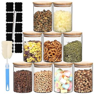STARSIDE 16 oz Glass Food Storage Containers with Bamboo Lid,Set of 9 Glass Spice  Jars with Bamboo Lid,Glass Pantry Storage Containers,Borosilicate Glass  Canisters Sets - Yahoo Shopping