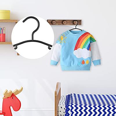 GoodtoU Kids Hangers Baby Hangers for Clothes Plastic Black Infant Hangers  Bulk Toddler Hangers for Nursery Child Children Hangers for Closet Clothes