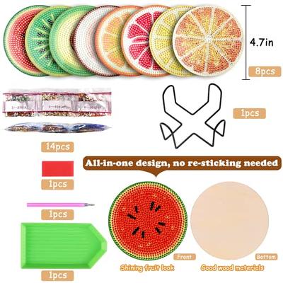 BSRESIN 8 Pcs Fruit Diamond Painting Coasters with Holder, Crafts for  Adults DIY Diamond Art Coasters, Small Diamond Painting Kits - Yahoo  Shopping