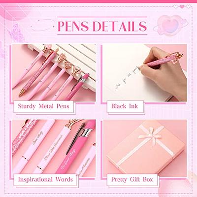 6pcs Ballpoint Pens Set Metal Crystal Pen For Journaling Glitter Pens  Pretty Cute Pens Black Ink Fancy Pens Gifts For Women Girls Teacher Office  Weddi