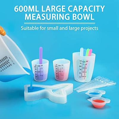 Silicone Measuring Cups, 6 PCS 250Ml/100Ml Nonstick Reusable Silicone  Mixing Cups Durable Easy Clean for Epoxy Resin 