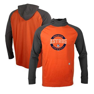 Starter Navy, Orange Houston Astros Game On Notch Neck Raglan T