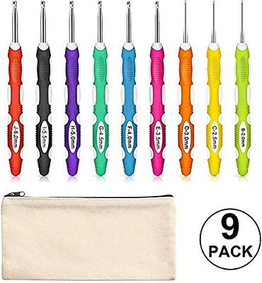 9 Pieces Crochet Hooks Ergonomic Crochet Hooks Set Crochet Hook