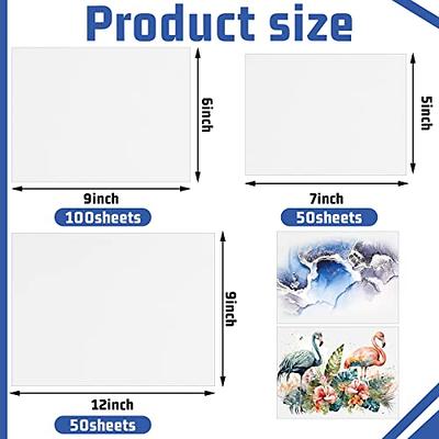  100 Sheets 3 Sizes Watercolor Paper Bulk Painting