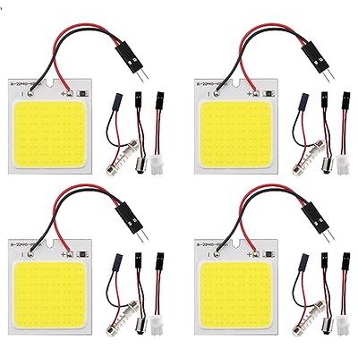 Everbright 4-Pack White Led Panel Dome Light Lamp, COB 48-SMD Led Interior  Car Lights Auto Led Dome Lights Interior with T10 /BA9S/ Festoon Adapters,  DC-12V - Yahoo Shopping