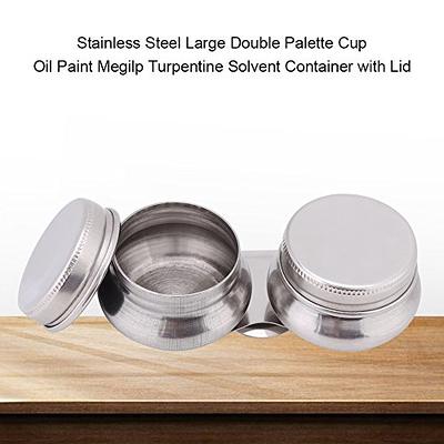 Palette Cups Paint Pot Container with Lid and Clip Double Dippers - Silver  - Yahoo Shopping