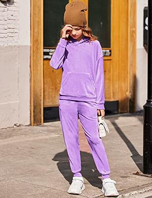  Arshiner Girls Velour Tracksuit Kids Sweatsuit Two