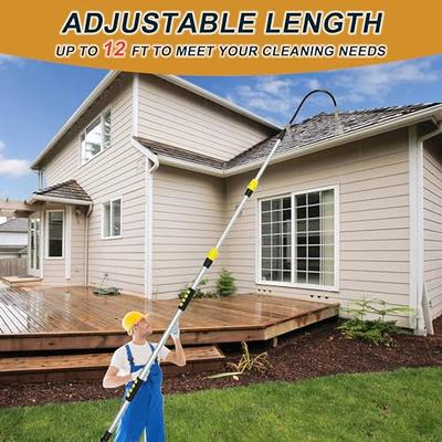 Gutter Cleaning Brush Roofing Tool With Telescopic Extendable Pole