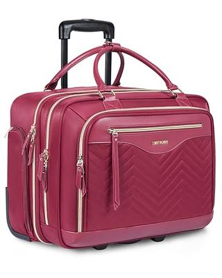 Ytonet Rolling Laptop Bag Women, 17.3 Inch Rolling Briefcase for