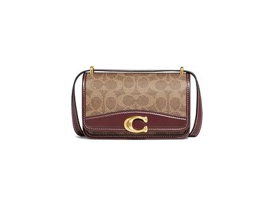 COACH Coated Canvas Signature Tabby Wristlet (Tan Rust) Handbags - Yahoo  Shopping