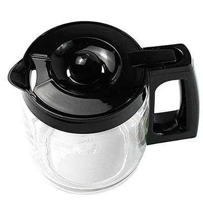 Black Decker Coffee Pot 12 Cup Replacement Glass Carafe Black Lid Handle  GOOD
