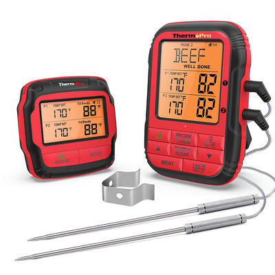 Kizen Digital Meat Thermometer With Probe For Cooking & Grilling,  Black/white : Target