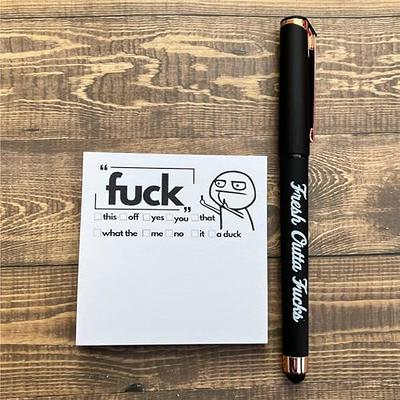 Fresh Out of Fcks Pen and Pad Set, Fresh Outta Fucks Pad and Pen, Snarky  Novelty Fresh Outta Fucks Pen Set, Funny Pad and Pen Desk Accessory Office  Supplies Gifts-4PCS - Yahoo