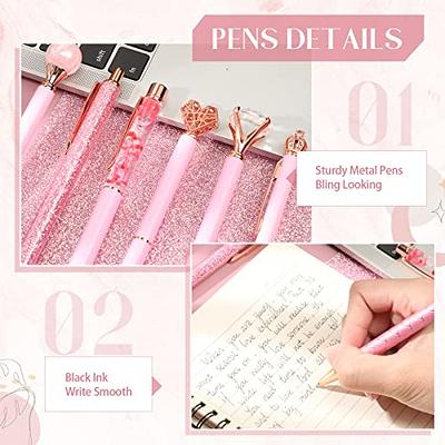 9 Pcs Ballpoint Pens Set Metal Crystal Diamond Pen Glitter Pen for  Journaling Black Ink Pretty Cute Pens Fancy Pens Gifts for Women Girls  Christmas Birthday School Office Desk (Black) - Yahoo Shopping