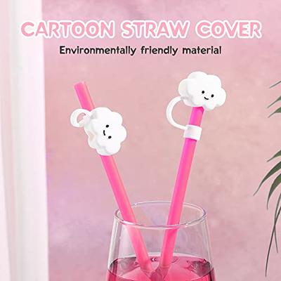 Cloud Shaped Straw Cover Reusable Tips Tumblers Straw Toppers For