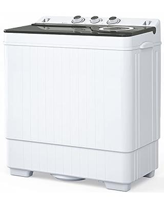 Giantex Washing Machine Semi-automatic, Twin Tub Washer with Spin Dryer,  26lbs Capacity, Built-in Drain Pump, Portable Laundry Washer, Compact Washing  Machine for Apartment, Dorm and RV (White+Gray) - Yahoo Shopping