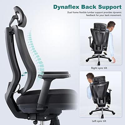 Ergonomic Office Chair Mesh - Seat Depth Adjustable Home Office Desk Chair  High Back with Lumbar Support - Computer Chair with Footrest & Headrest -  Yahoo Shopping