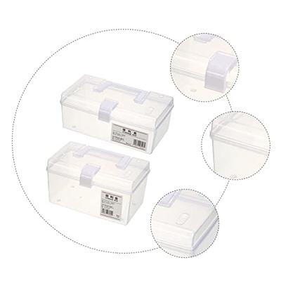 COHEALI 2pcs Box Transparent Medicine Box Ornament Storage Clear