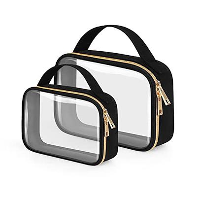 3Pcs Crystal Clear PVC Travel Toiletry Bag Kit for Women Men, Waterproof  Vinyl Organizer Makeup Bags with Zipper Handle Straps, Cosmetic Bag Pouch  Carry on Airport Airline Compliant Bag Handbag - Yahoo