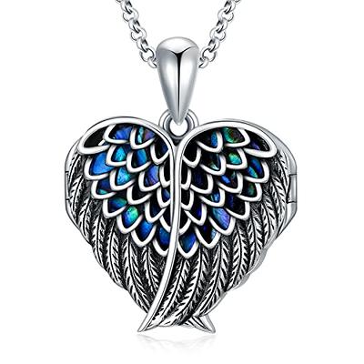 Buy Angel Whisperer silver rose plated necklaces angel with heart Online Now