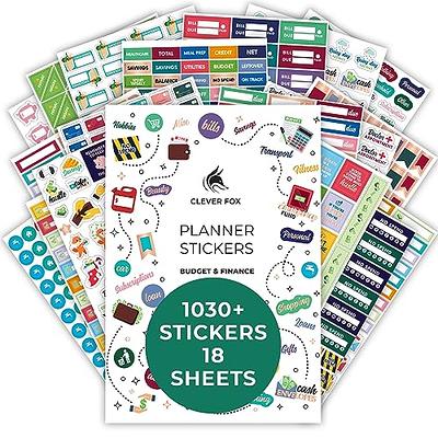 Budget Stickers by Clever Fox - 18 Sheets Set of 1030+ Unique Budget Planner  Stickers for Your Monthly, Weekly & Daily Planner, Budget Planner, Calendar  or Journal, Budget Sticker Book (Budget Pack) - Yahoo Shopping