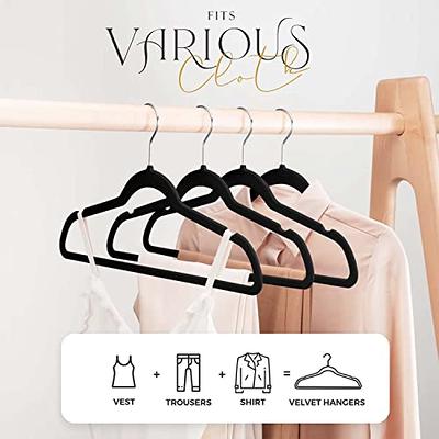 Home-it Premium Velvet Hangers 50 Pack - Ultra Thin Black Suit Hangers Non  Slip - Heavy Duty Clothes Hangers for Closet, Shirt Pants, Hook Swivel 360