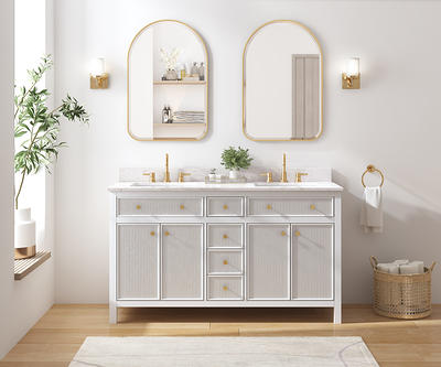 allen + roth Ronald 72-in Almond Toffee Undermount Double Sink