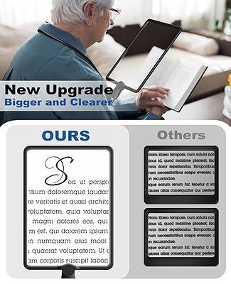 5X Hands Free Magnifying Glass with Light for Close Work,6.7 x 9.5Neck  Wear Large Page Magnifier for Reading Book,Sewing, Cross Stitch.Low Vision  Seniors with Aging Eyes(Black) - Yahoo Shopping