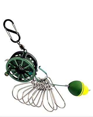 Joyeee 6m Fish Stringer and Foam Fishing Float, Stringer with 8 Stainless  Steel Moveable Snaps, Multi-Color Rope Stainless Steel Snaps Holder Kit, No  Snag Fishing Gear, Heavy Duty Fishing Tool, Green 