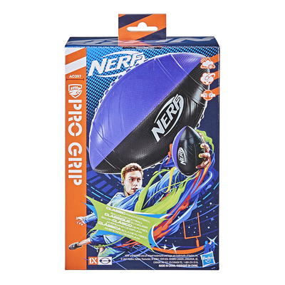 NERF Pro Grip Football, Blue, Classic Foam Ball, Easy to Catch & Throw,  Balls for Kids, Kids Sports Toys