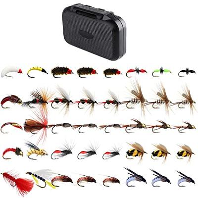 Qievcrme Fly Fishing Flies Kit 40/137pcs Dry/Wet Flies Assortment Nyphms  Popper Streamer for Trout Bass Steelhead Fish+ Fly Box (120Pcs-40 Mixed  Styles) - Yahoo Shopping