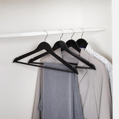 Honey-Can-Do 50-Pack Plastic Non-slip Grip Clothing Hanger (Black) in the  Hangers department at