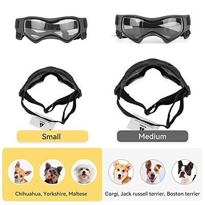 NAMSAN Dog Sunglasses Medium Breed UV Protection Pug Dog Goggles for Small  to Medium Dogs Windproof Anti-Fog Snowproof Puppy Glasses, Easy  Wear/Adjustable (Cool Black) : : Pet Supplies