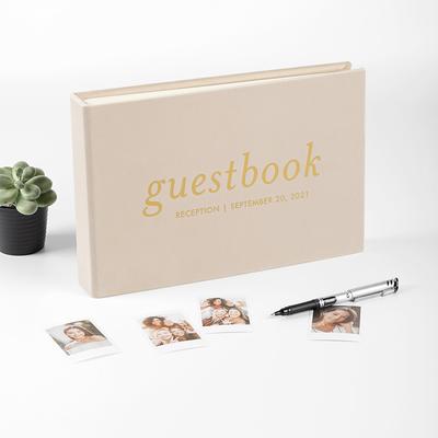 Wedding Photo Booth Guest Book for 4x6 2x6 Photos, Velvet Wedding Photo  Album for All Instant Film Sizes Instax Mini Wide Square Go Etc. 