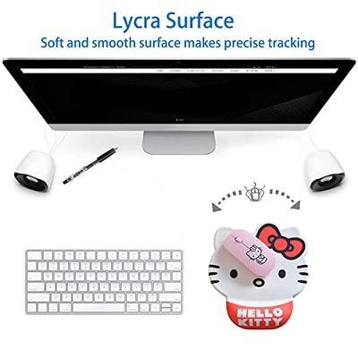 Cute Hello Kitty Mouse Pad Wrist Support, Hello Kitty Desk Accessories  Office Supplies Stuff, Kawaii Mousepad Ergonomic Mouse Pad with Wrist Rest  for Office Desk Computer Laptop Cat Anime Mouse Pad 