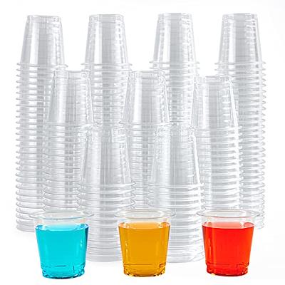 Mini Disposable Shot Glasses - 2oz 120 Count Red Plastic Shot Cups 