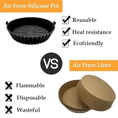 Airfryer Silicone Basket Square Silicone Tray Reusable Airfryer Liner Easy  Clean Pizza Plate Grill Pan Mat