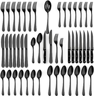 LIANYU 65-Piece Heavy Duty Silverware Set with Serving Utensils, Stainless  Steel Flatware Set for 12, Thick Cutlery Eating Utensils Include Fork Knife  Spoon, Mirror Finished, Dishwasher Safe - Yahoo Shopping