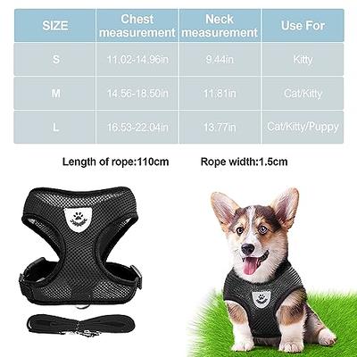 Mesh Small Cat Harness and Leash Set Adjustable Vest Antiescape Proof for  Pet Kitten Easy Control Reflective Puppy Dogs Harness