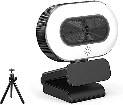 EMEET 1080P Webcam with Microphone - 60FPS Streaming Camera with Light, 3  Level Lights, 2 Noise-Cancelling Mics, C970L Computer Camera with Privacy