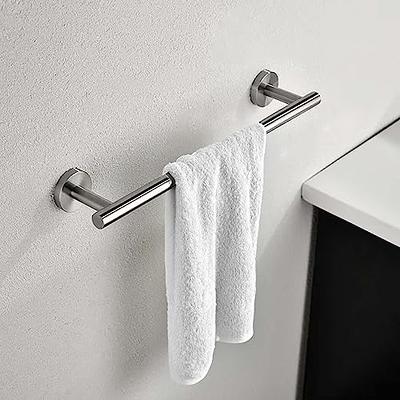 NearMoon Bathroom Towel Bar, Bath Accessories Thicken Stainless Steel  Shower Towel Rack for Bathroom, Towel Holder Wall Mounted (1 Pack, Brushed  Nickel, 16 Inch) 1 Pack 16 Inch Brushed Nickel 