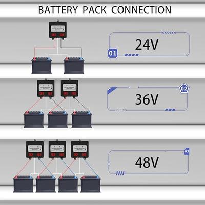 ECO-WORTHY 24V 48V Battery Balancer Equalizer for AGM Gel Lithium battery