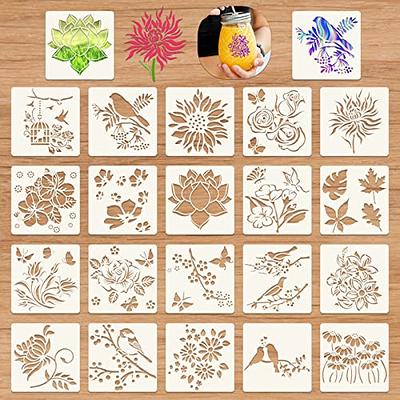 Stencils for Painting on Wood, 9Pcs Flower Stencils for Painting, Reusable  Stencils for Painting, Wildflowers Stencil, Drawing Stencil for Painting on  Wood, Wall, Furniture - Yahoo Shopping