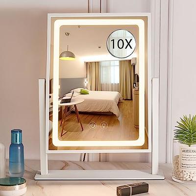 HORM Makeup Mirror Vanity with Lights - 3 Color Lighting Modes 72 LED  Trifold Mirror, 1x/2x/3x Magnification, Touch Control Design, Portable High  Definition Cosmetic Lighted Up White (JING-007) - Yahoo Shopping