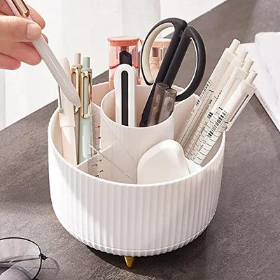 360 Rotating Art Supply Organizer, Pencil Holder for Desk, Desktop Storage Pen Organizers Stationery Supplies, Cute Pencil Cup Pot for Office, School