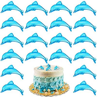 25 Pcs Mermaid Under The Sea Cake Toppers set with Little Resin 3D