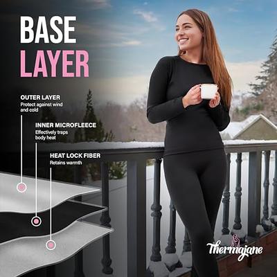 Buy Thermajane Thermal Shirts for Women Long Sleeve Winter Tops Thermal  Undershirt for Women, Black, Large at